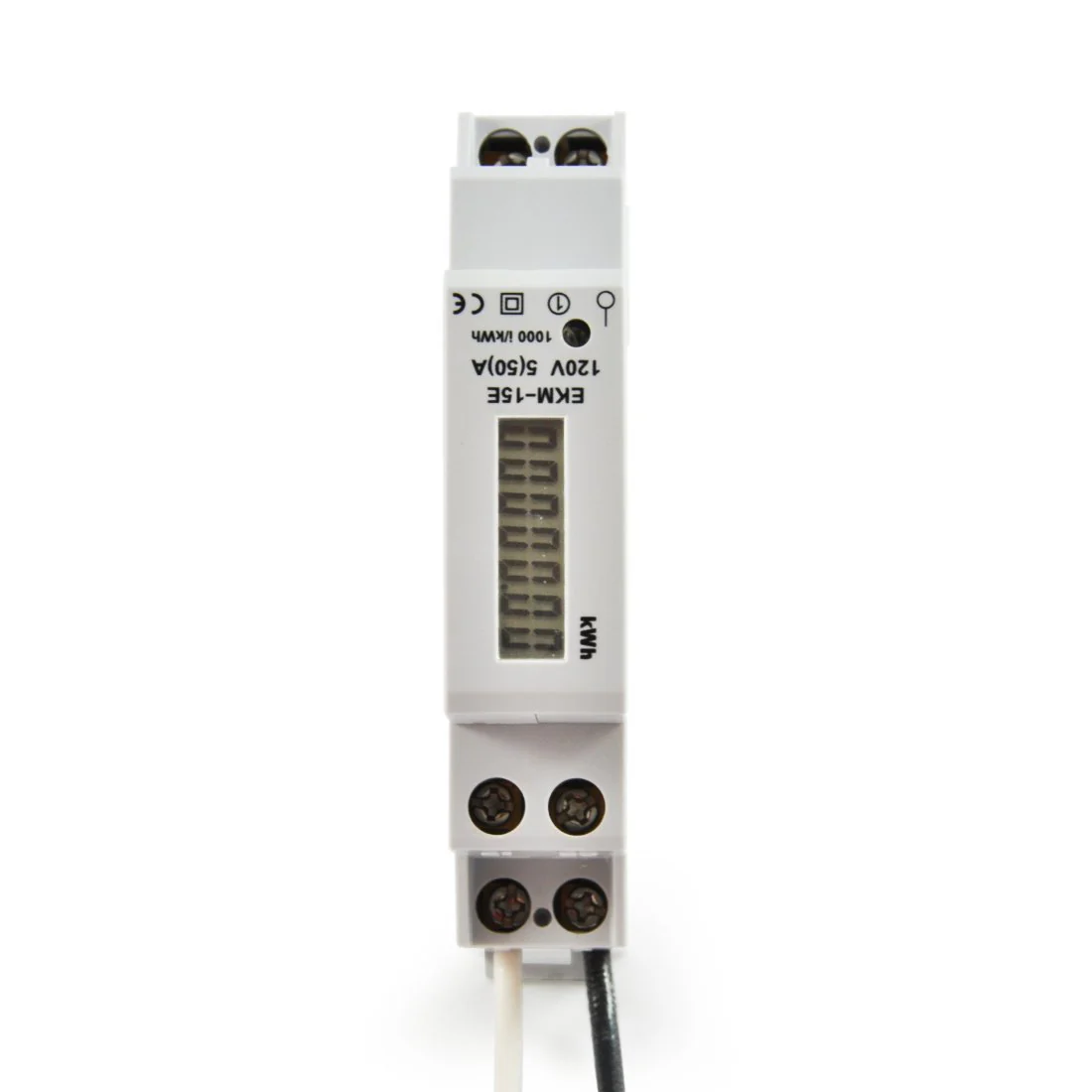 Basic 120 Volt Single Phase kWh Meter, 2-wire, External CT Meter, 14mm, 50 Amp, Model EKM-15E - Image 3