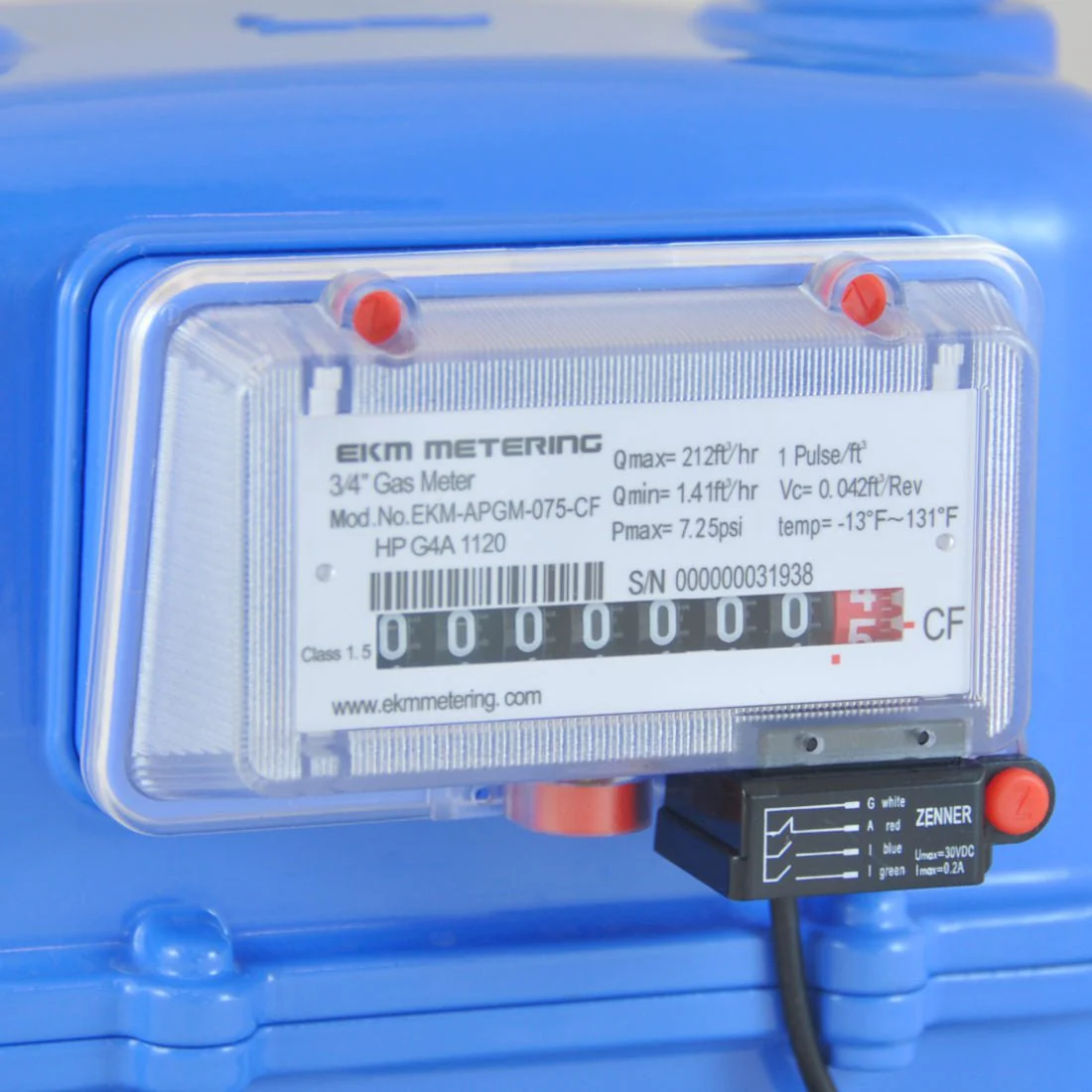 3/4 Inch Pulse Output Gas Meter - Aluminum, Cold Temperature - APGM-075-CF - Image 2