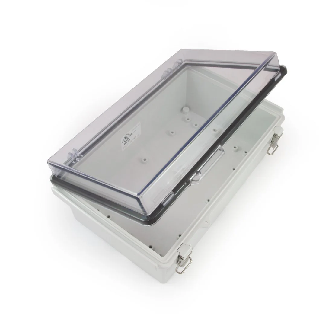 Large Watertight Enclosure with Hinged and Latching Lid - UL Listed - 6.7” x 10.63” x 4.33"