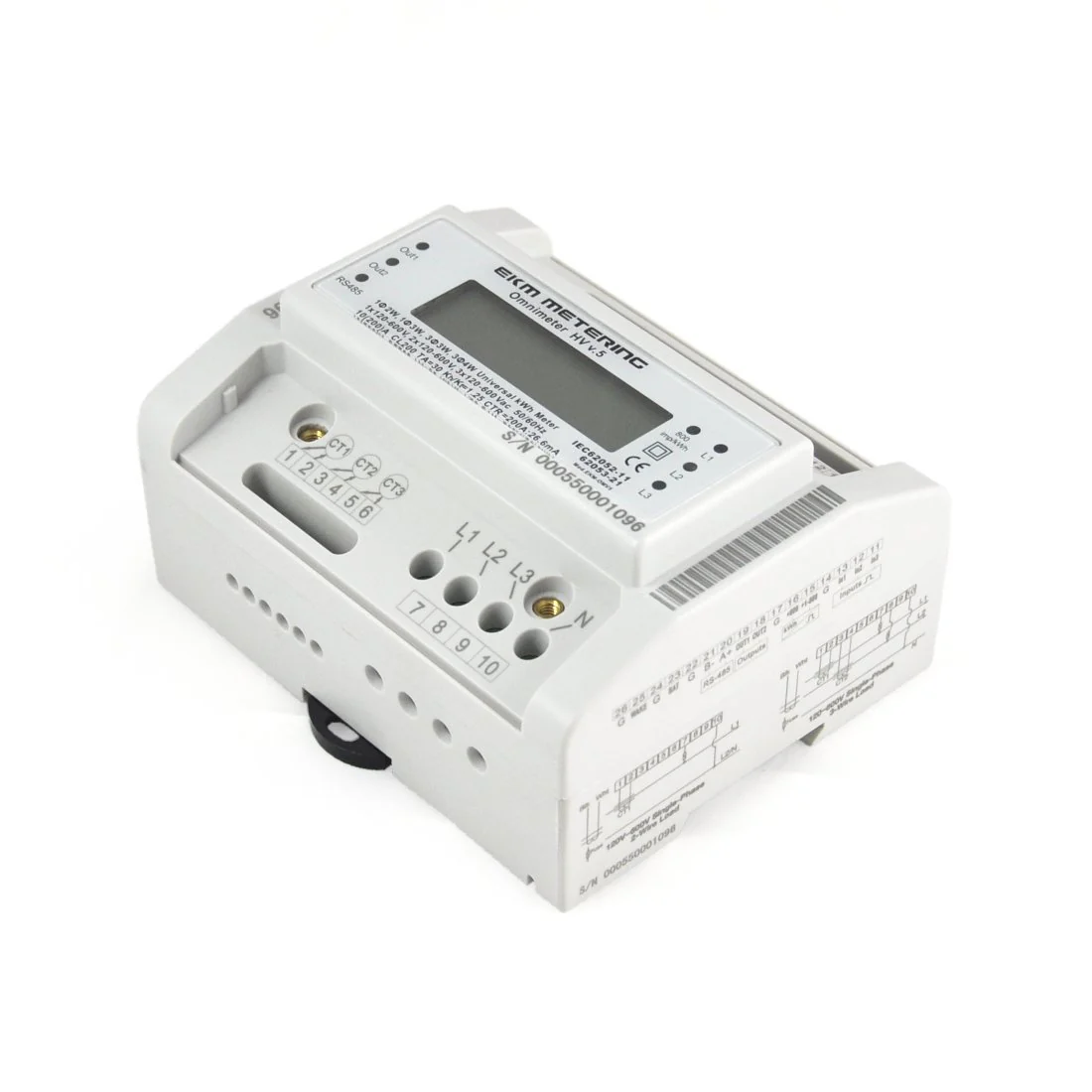 EKM Omnimeter HV v.4 – Universal Single and Three Phase up to 600V, Pulse Counting, Relay Controlling, Universal Smart Electric Meter - Image 2