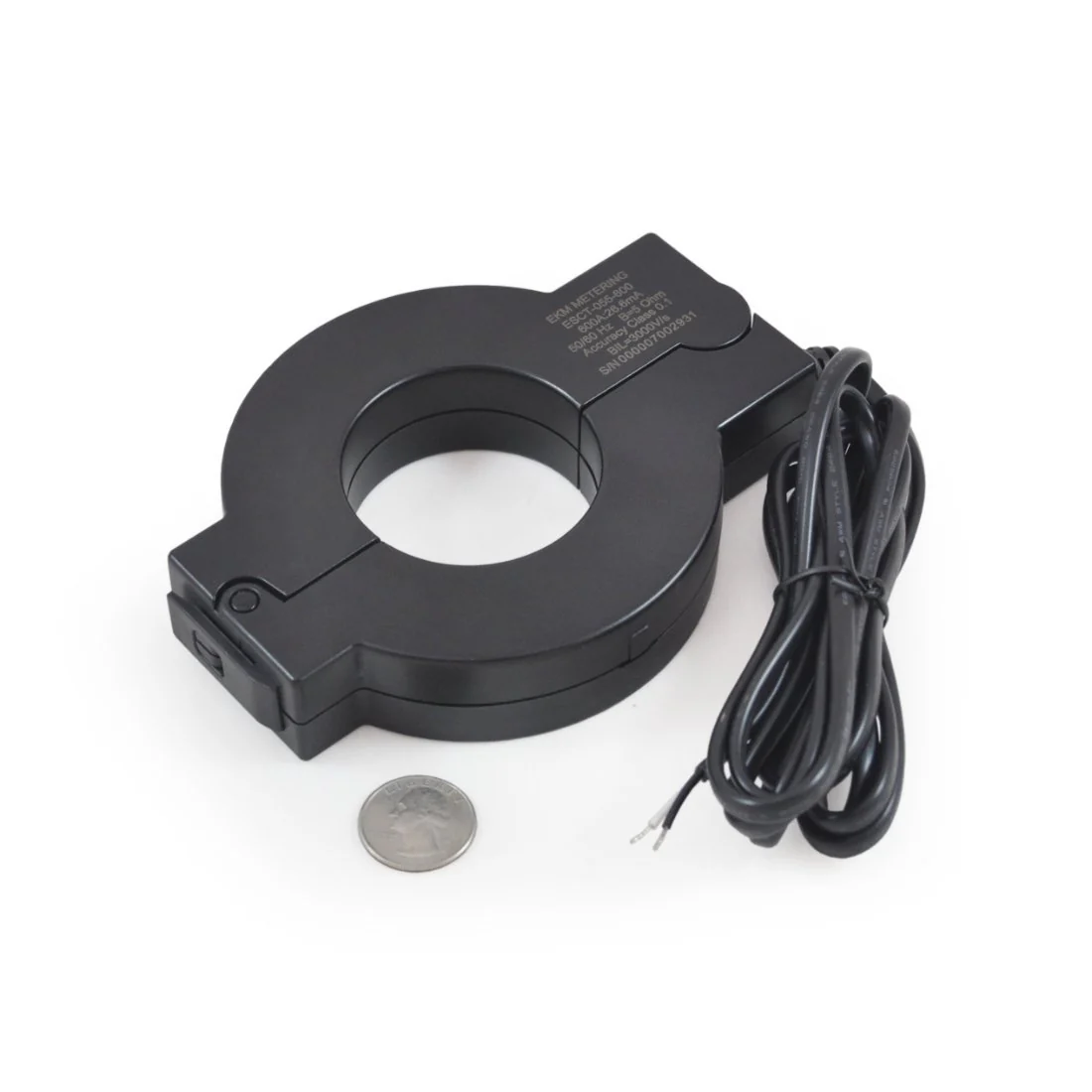 Split-Core Current Transformer, 600A, 600A:26.6mA, 55mm (2.17") Hole Diameter, ESCT-055-600UL - Image 2